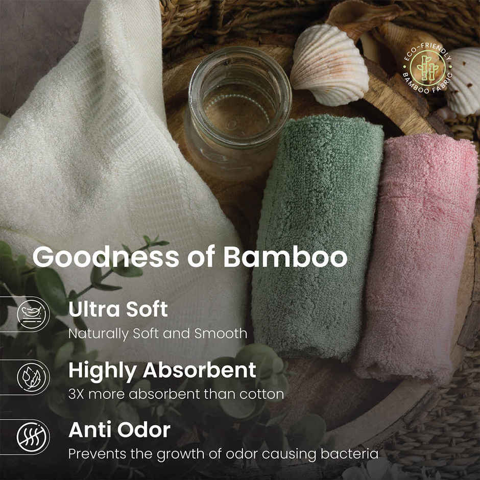 Mush 100% Bamboo Face Towel | Gift Box Set Of 6 | Ultra Soft & Quick Dry Face Towel | Assorted