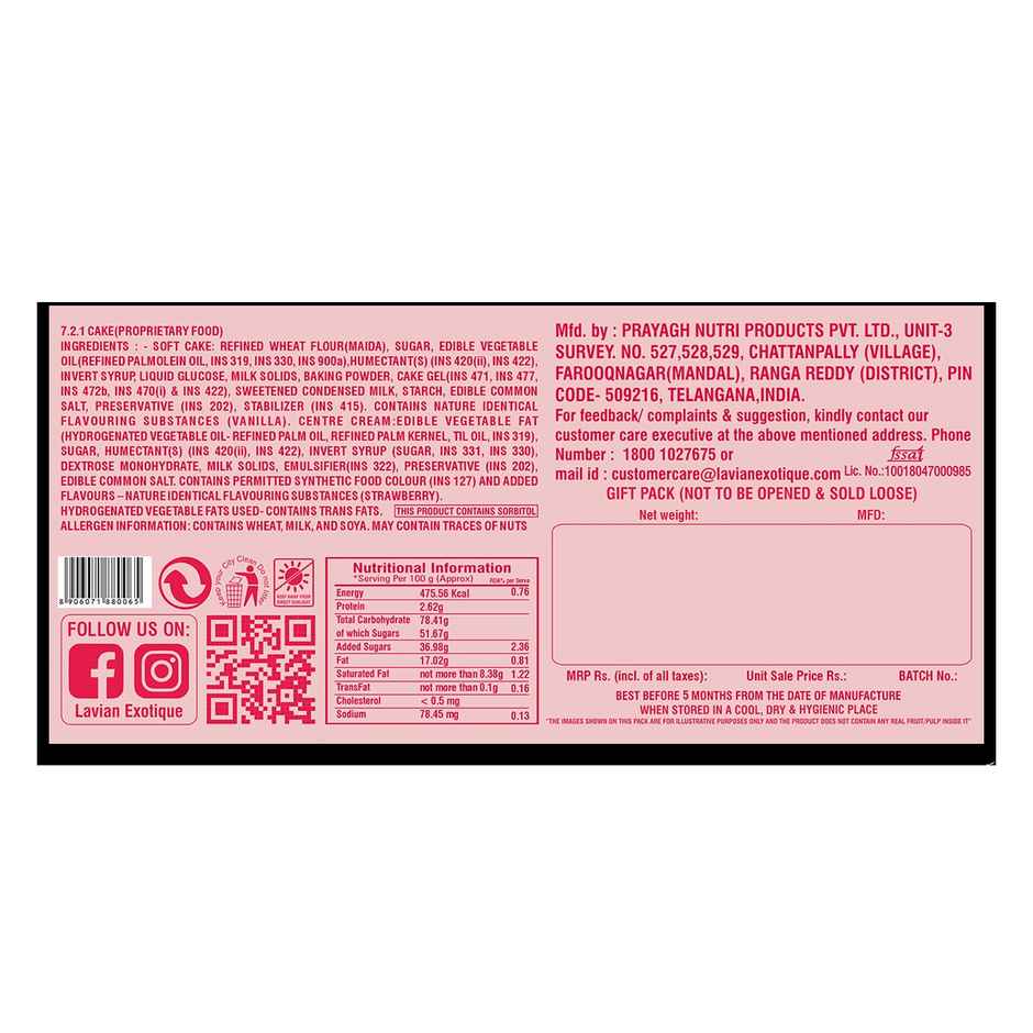 Lavian Exotique Creme Cups Strawberry | Dessert Delight