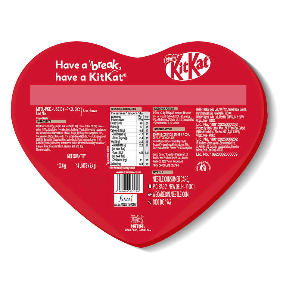 Nestle Kitkat Delights Rich Heart Box Chocolate