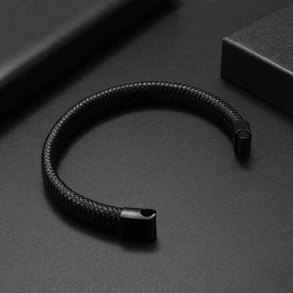 Fashion Frill Men's Rope Bracelet Black Regular