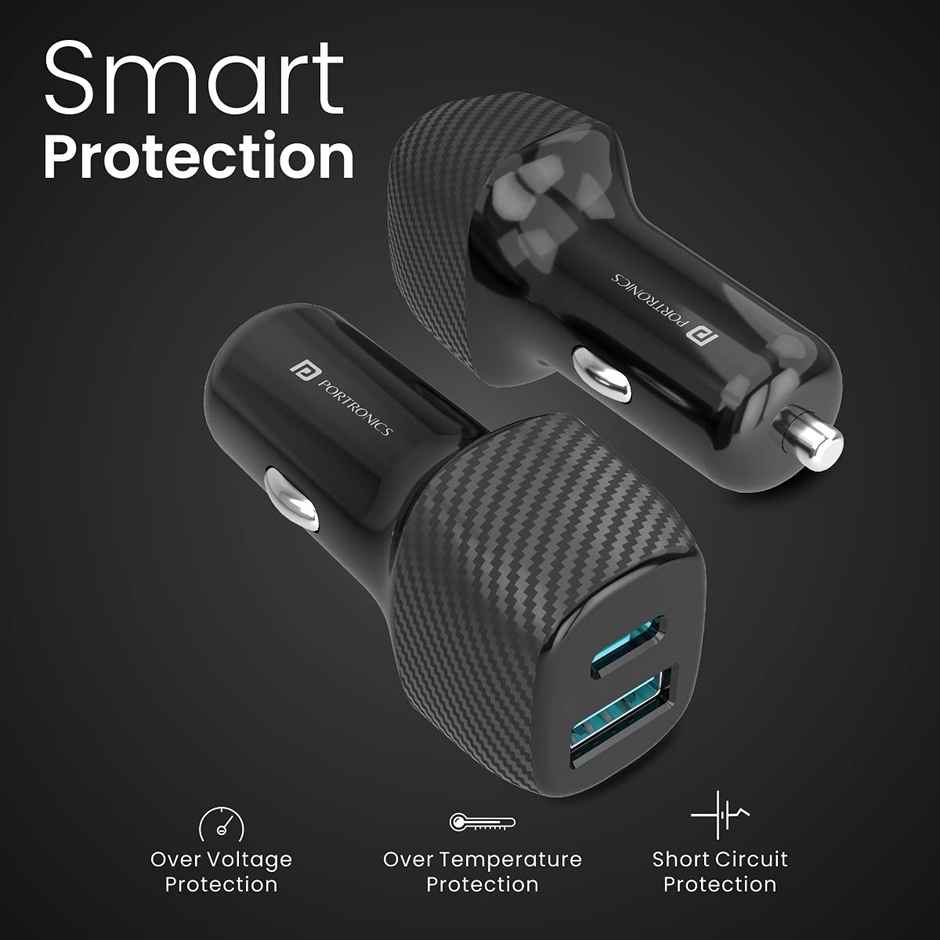 Portronics Car Power 6 Car Charger With Type C