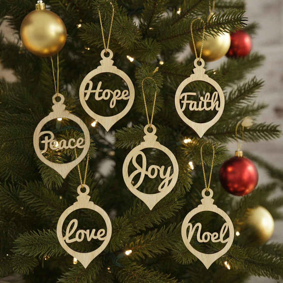Christmas Tree Ornaments with Inspirational Words | Motivational Decor | Mad Over Prints