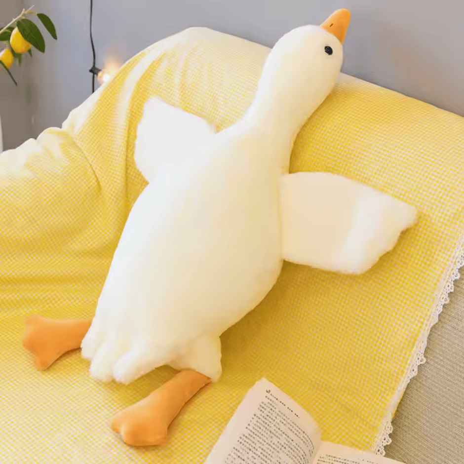 Toytales Sleeping Duck 45cm| Plushie | Lying Duck Stuffed Animal | Toys For Kids|Soft Toy