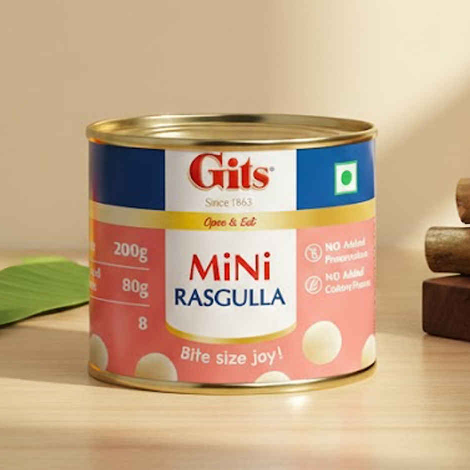 Gits Mini Rasgulla Tin | Soft & Juicy Sweet