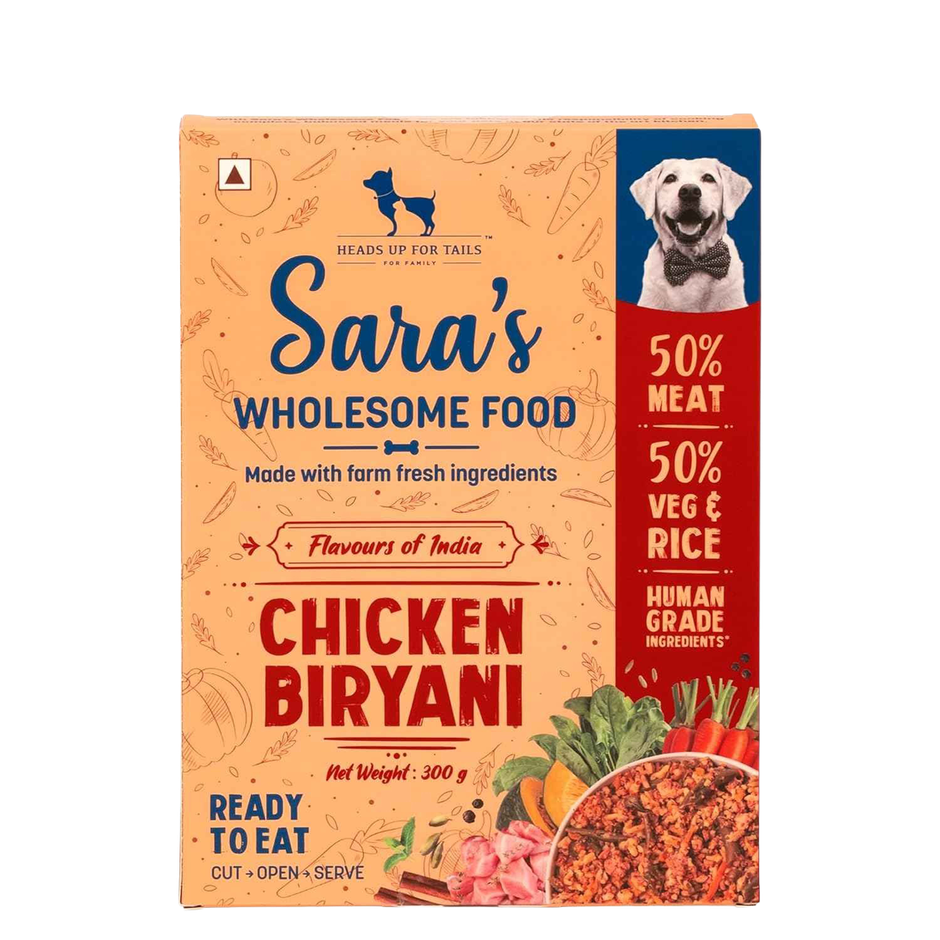 HUFT Sara's Wholesome Food Chicken  Biryani  Dog Food Pack Combo