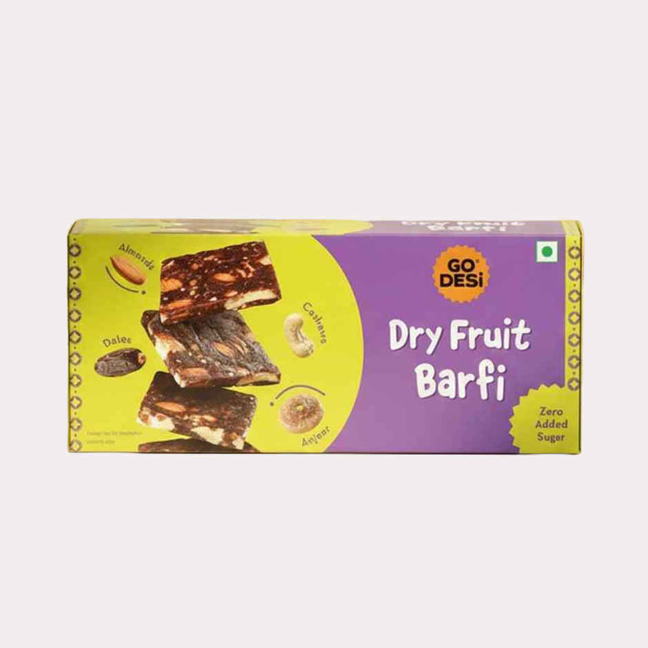 GO DESi Dry Fruit Barfi | 93% Dry Fruit | No Added Sugar