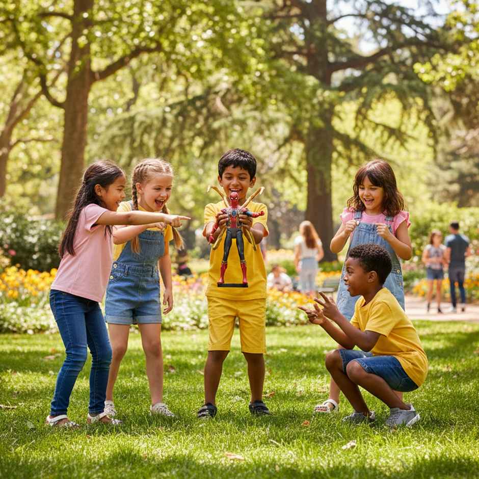 Striders Licensed Marvel Iron Spiderman Action Figure Toy with Stand | 7 inch