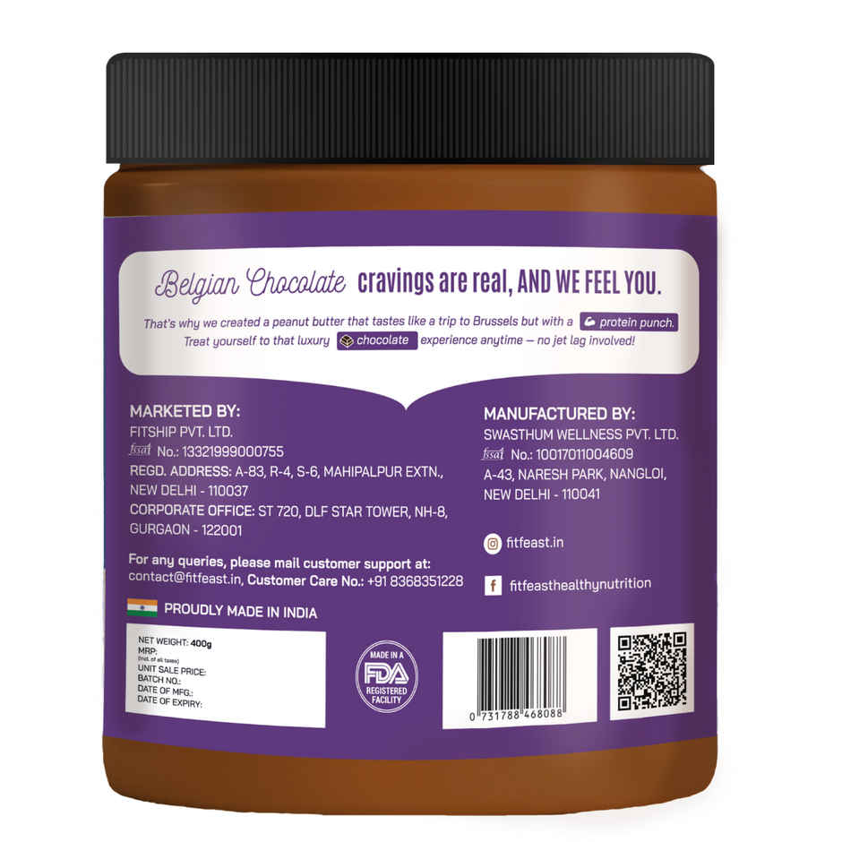 FitFeast Belgian Chocolate Peanut Butter