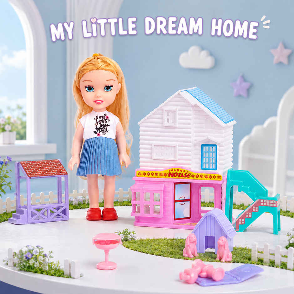 Toytales Cathy House Small|Doll House Set|For Girls|For Kids | Birthday Gift