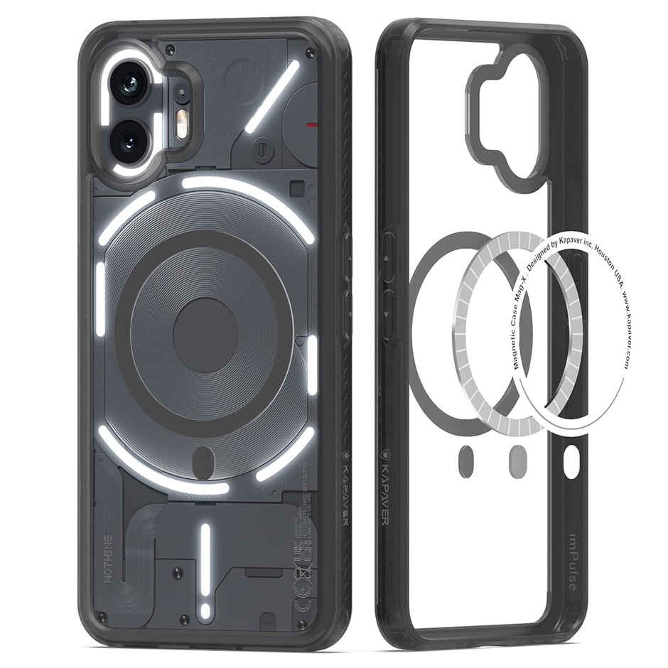 Kapaver Nothing Phone 2 Back Cover Case | Mag X - Smoke Black