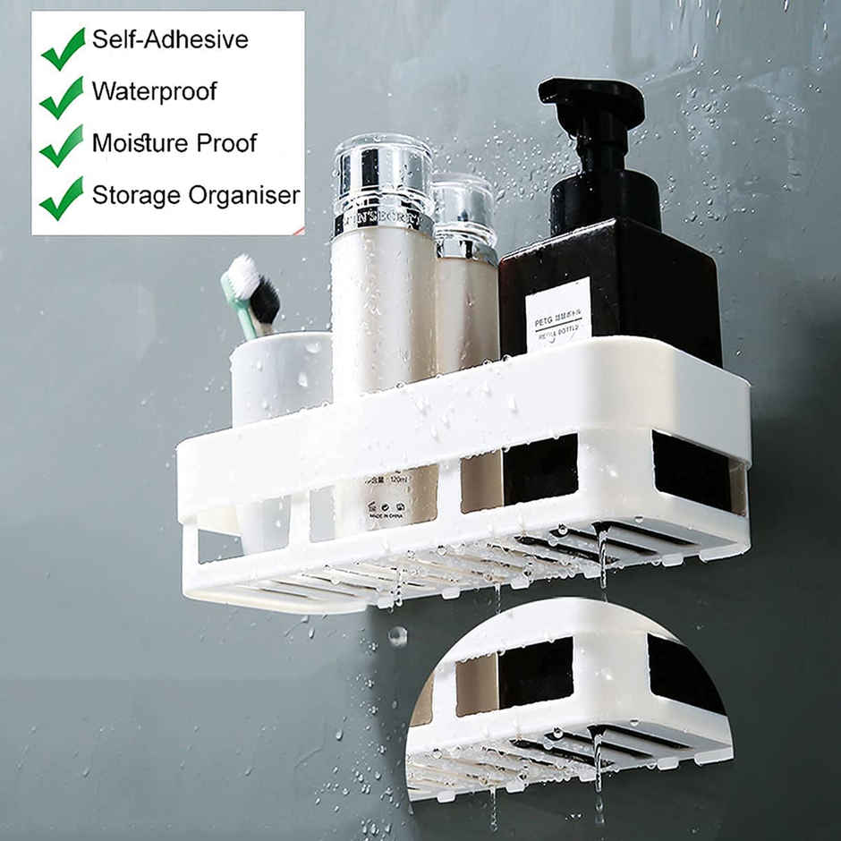 Perpetual Bathroom 4Shelf + 4Soap Dish Holder | Self-Adhesive Rack for Wall