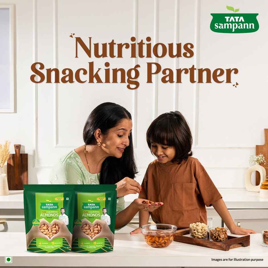 Tata Sampann Totally Pure California Almonds/Badam Giri | Whole Premium Quality