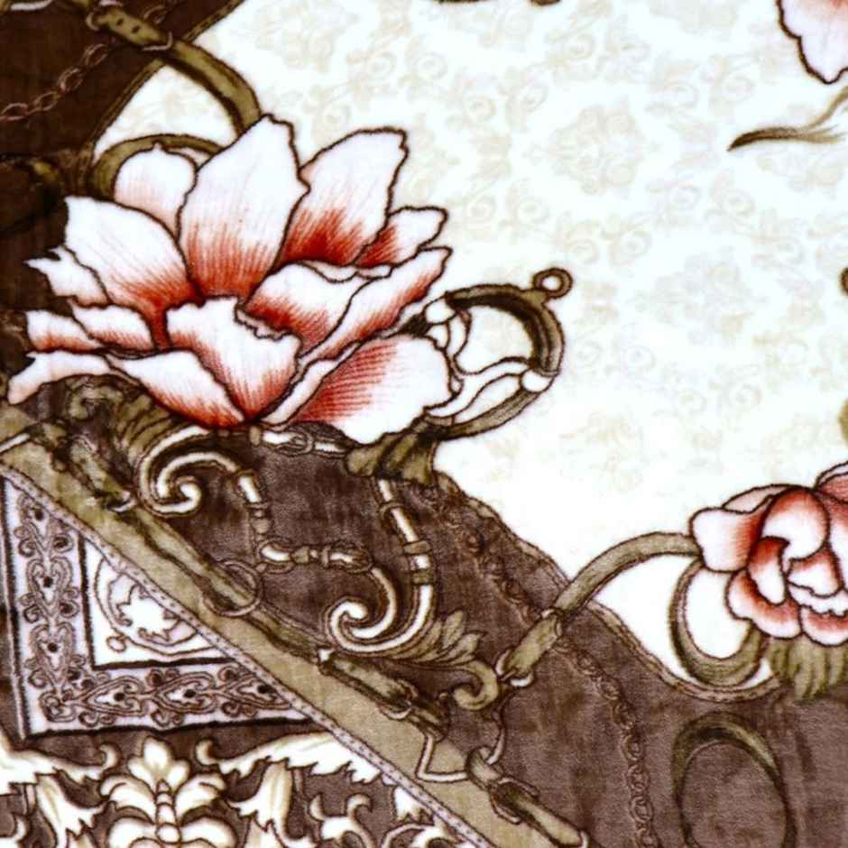 Signature 570 Gsm Polyester Brown Heavy Winter Super Soft Single Bed Mink Blanket