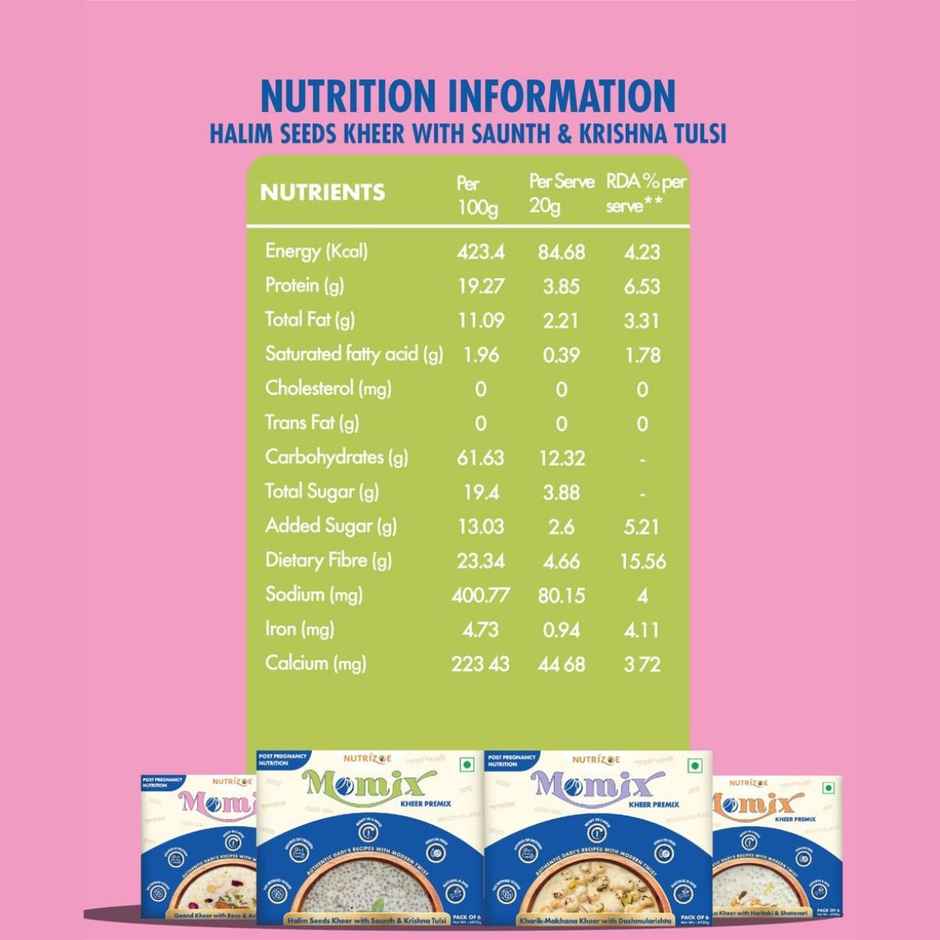 Nutrizoe Momix Halim Kheer Milk Powder