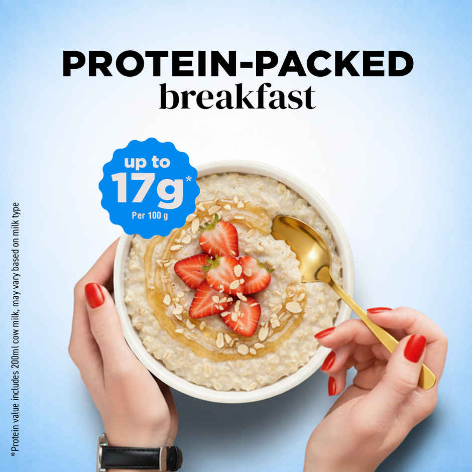 Bagrry's Rolled Oats Jar High Fibre Premium Rolled Oats Protein Rich Breakfast Cereal Wholegrain Breakfast