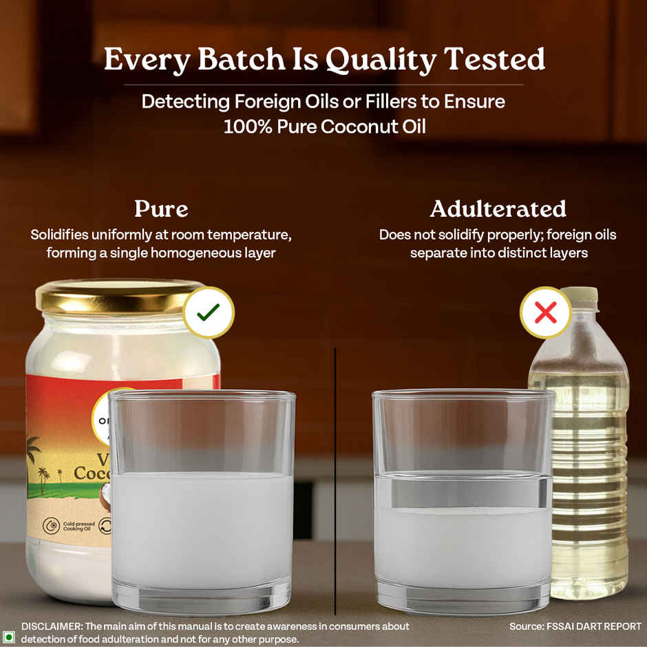 A Tata Product - Organic India Virgin Coconut Cold Pressed Oil | Labs Tested On 250+ Parameters | Combo
