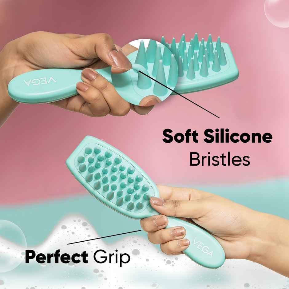 VEGA Hair Scalp Massager Shampoo Brush With Soft Silicone Bristles | (Ssb-02)