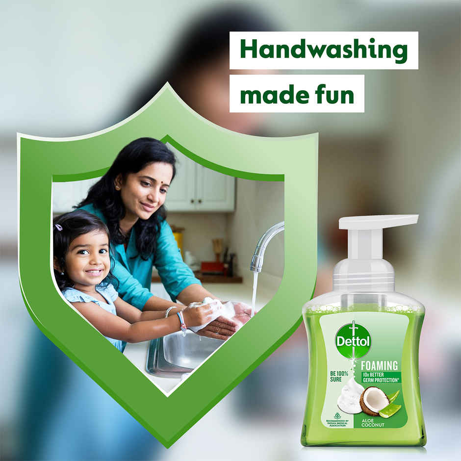 Dettol Foaming Handwash Aloe Coconut Pump (250ml) & Dettol Foaming Handwash Strawberry Pump (250ml) Combo