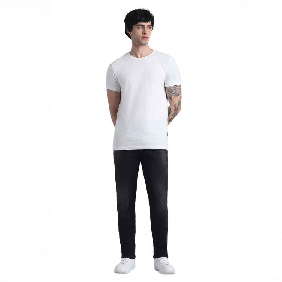 Jack & Jones Men's Cotton Slim fit T-shirt | Cloud Dancer - L