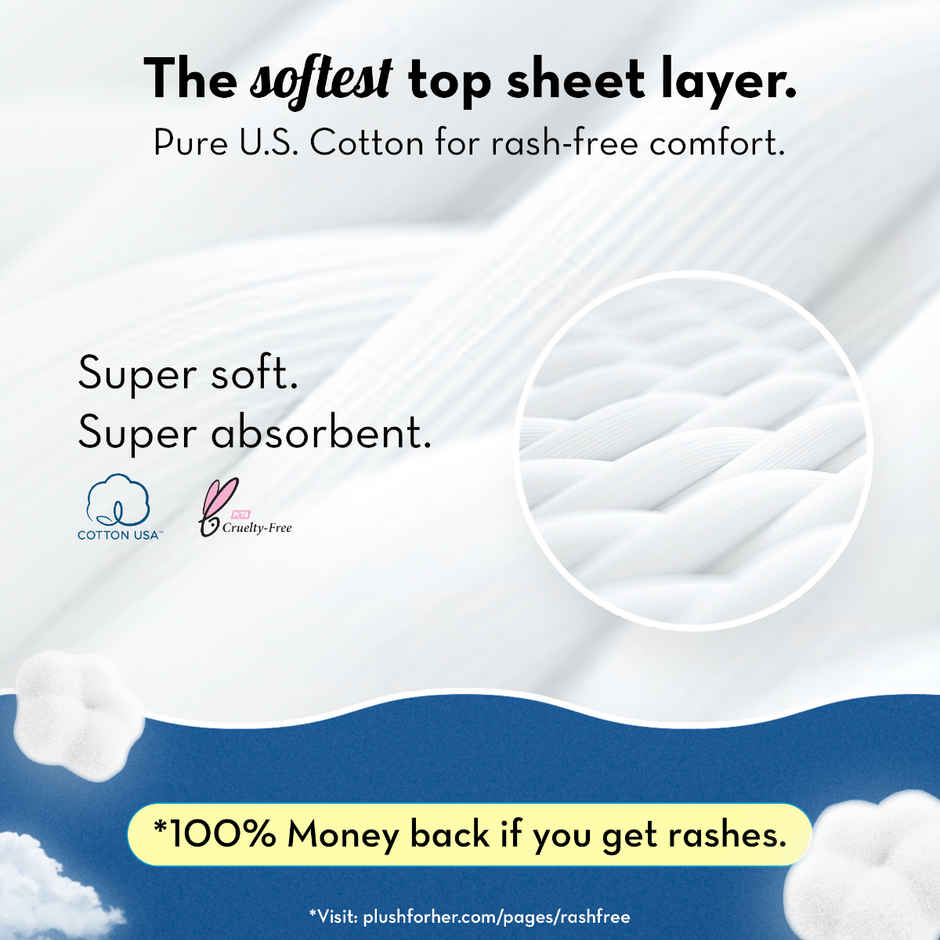 Plush Overnight XXXL Sanitary Pads | Pack of 10 | All Night Pads