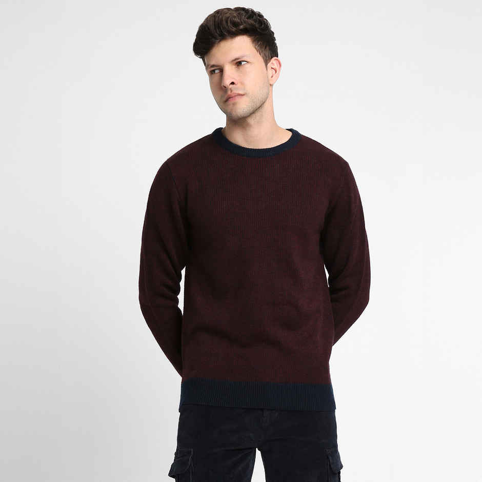 Dennis Lingo Men's Round Neck Pullover | Navy Blue | M
