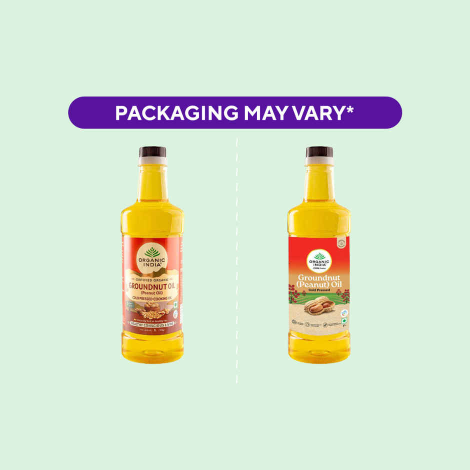 A Tata Product - Organic India Groundnut (Peanut) Cold Pressed Oil | Lab Tested On 250+ Parameters