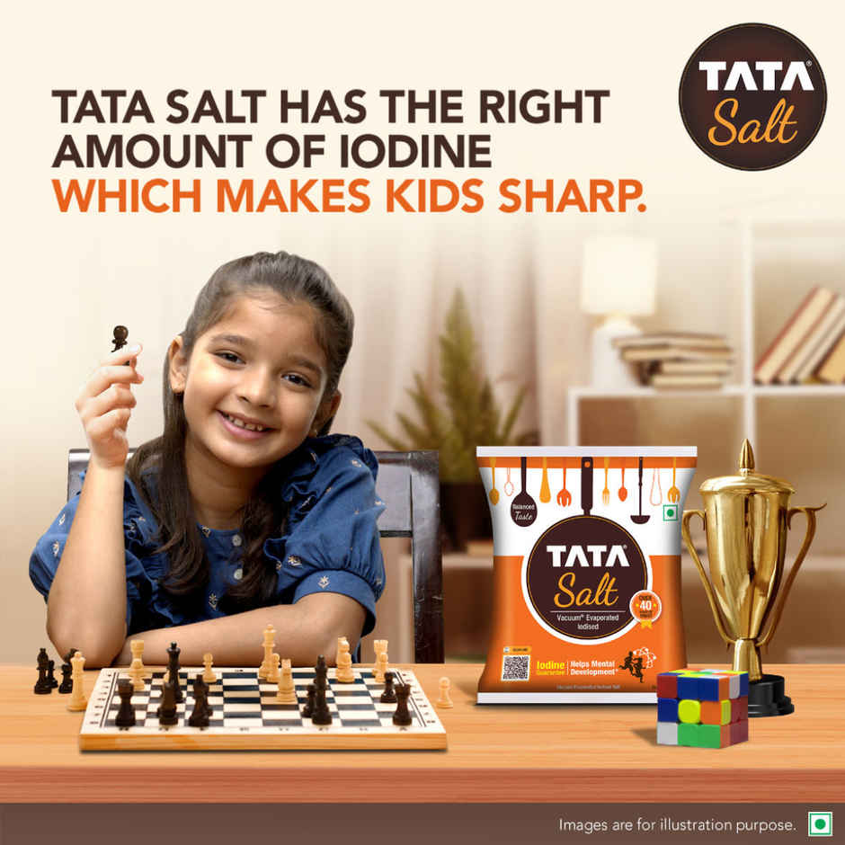 Tata Salt, Free Flowing and Iodised Namak, Vacuum Evaporated, Salt in Fresh