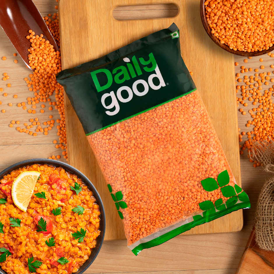 Daily Good Unpolished Red Masoor Whole - Malka - Lentils