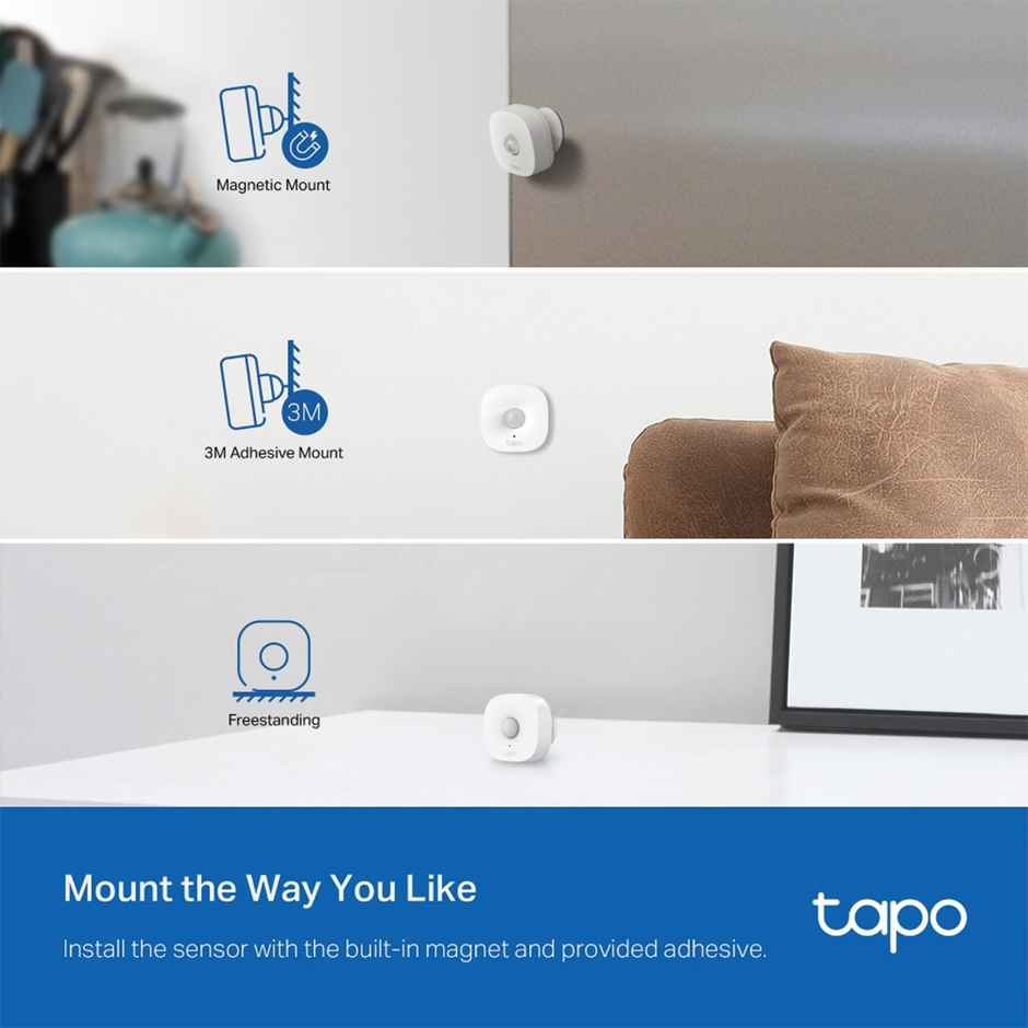 TP-Link Tapo T100 Smart Motion Sensor, with Motion-Activated Light, Energy Saving, Device Sharing