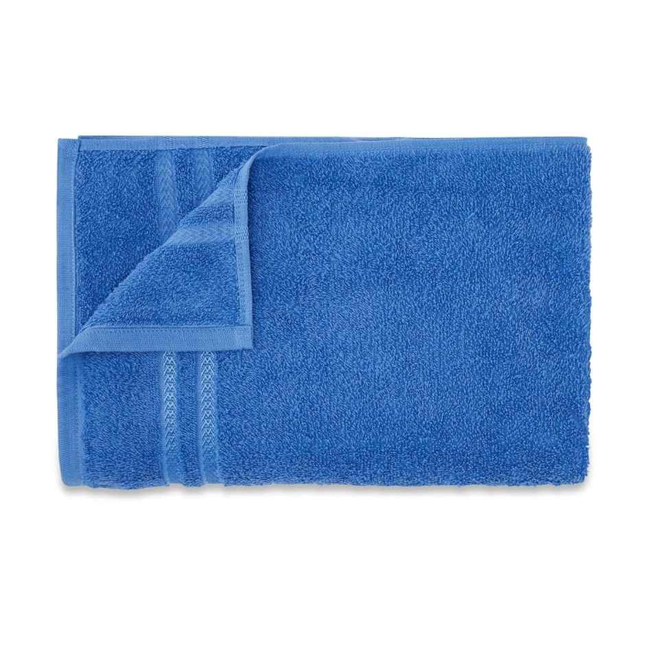 Welspun Solid Navy Blue 100% Cotton Quik Absorbent Bath Towel For Men And Women