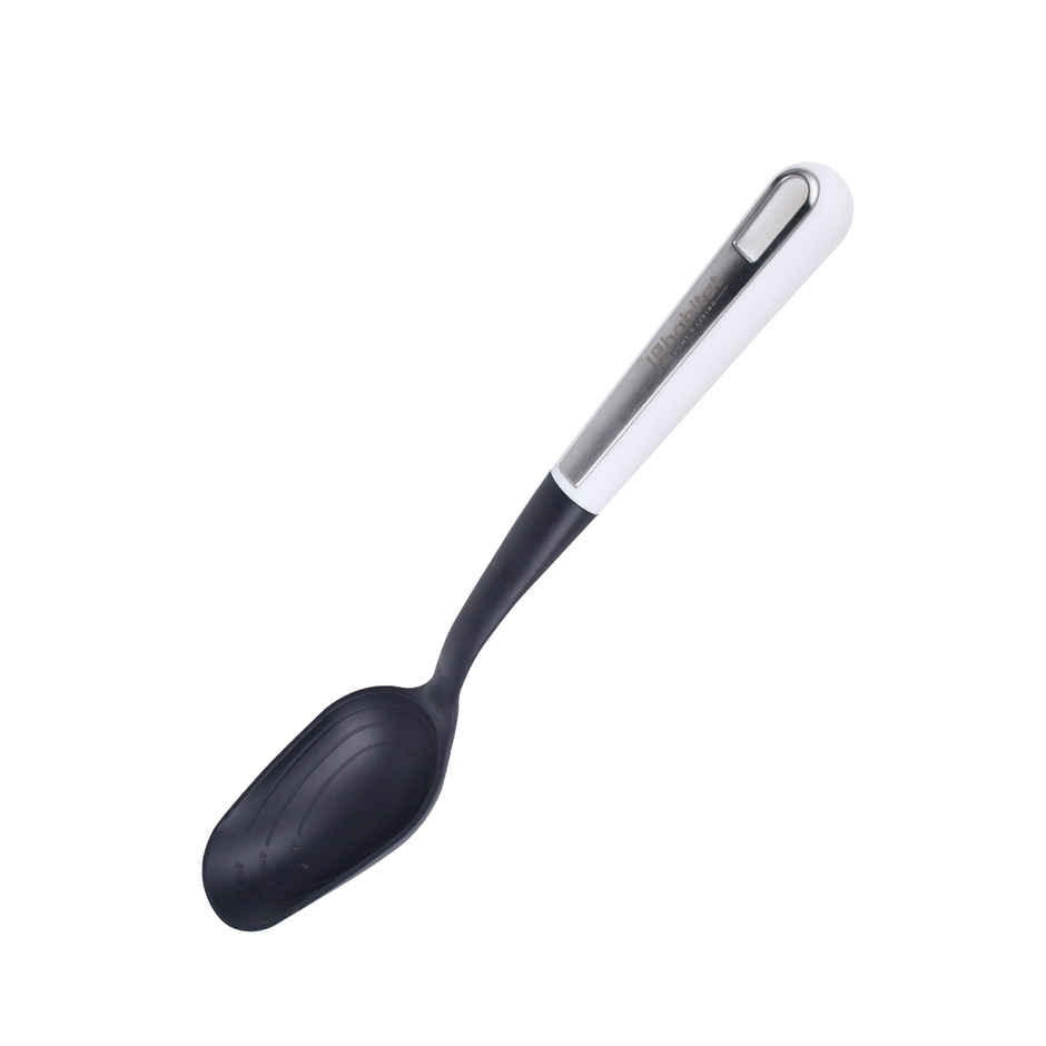 Habitat Premium Nylon Solid Regular Spoon | Elegant Functionality | Hanging Loop | Dish Washer Safe