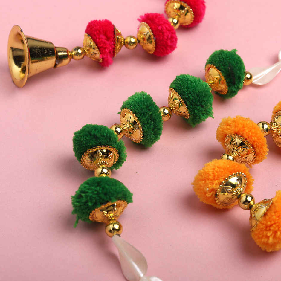 Gullak Toran Garland Curtain Pom Pom