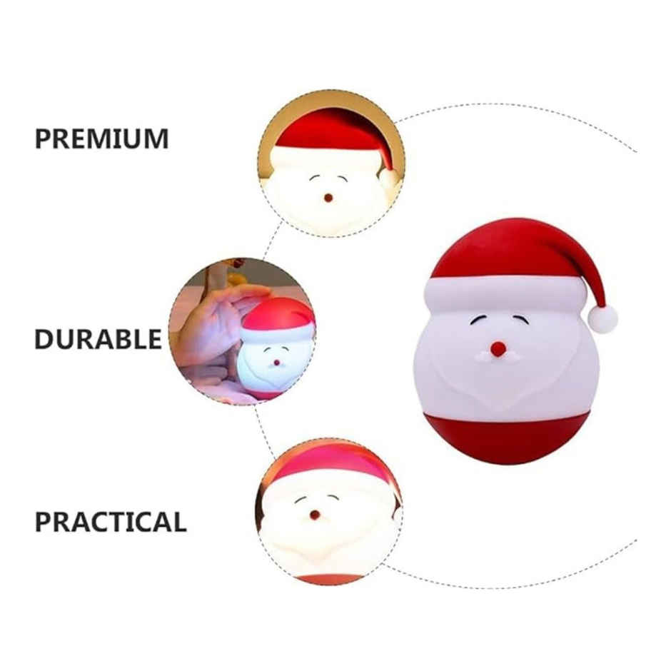 Desidiya Santa Silicone Night Lamp - Cute White Led Light For Kids,Bedroom Decor And Christmas Gift