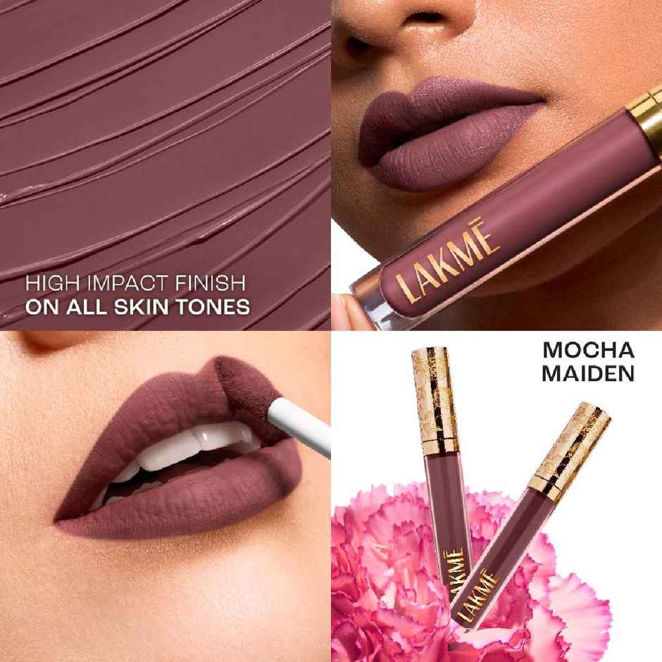 Lakme Rouge Bloom Matte Lip Liquid Mocha Maiden 301