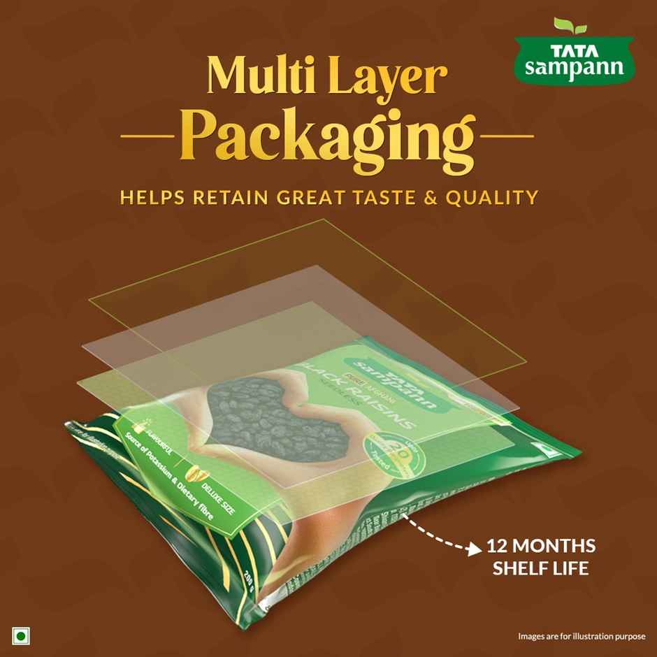 Tata Sampann Absolutely Pure | Seedless Black Raisins