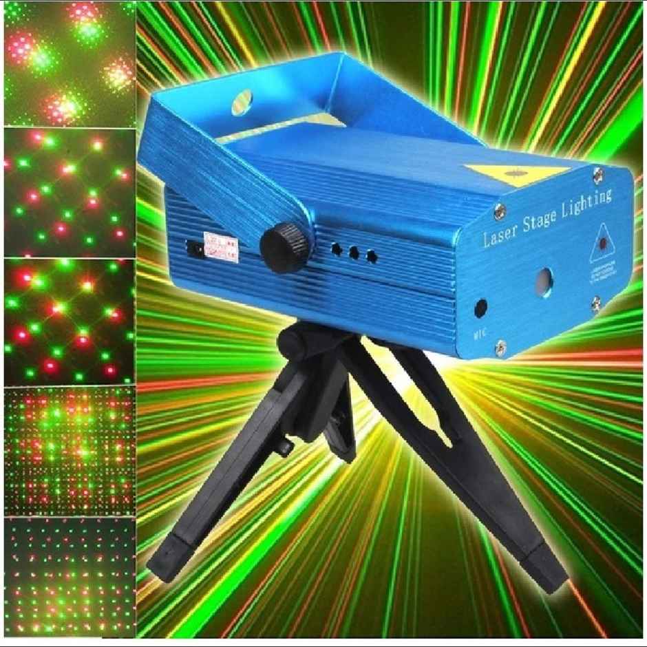 Desidiya Mini Laser Projector Stage Lighting Party & Dj Lights With Tripod - Assorted
