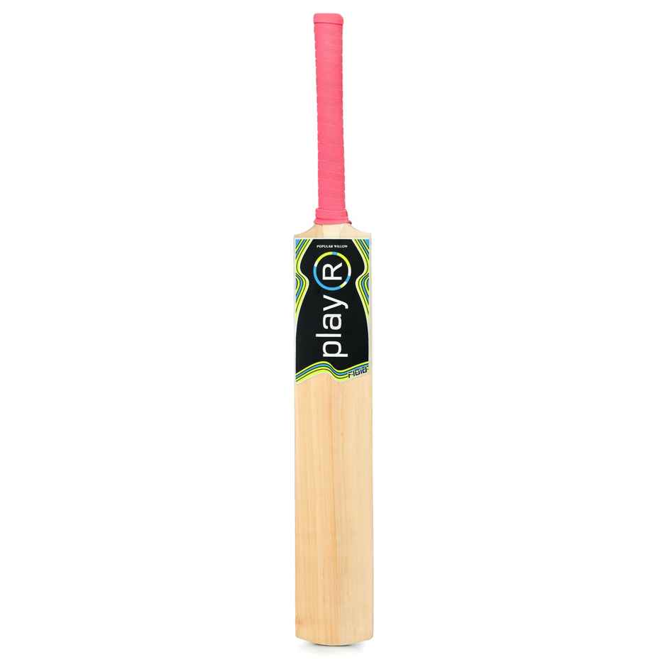 Playr Unisex Adult Cricket Fluid Tennis Kashmir Willow Bat For All Season Full - Fluorescent Yellow