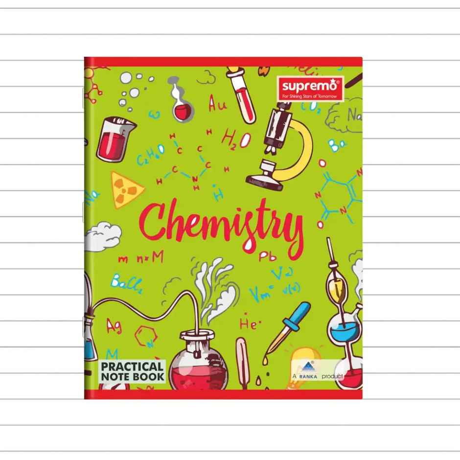 Ranka Supremo Practical Book Chemistry, Single Line/ Blank (Standard 27 X 22 cm, 100 Pages)