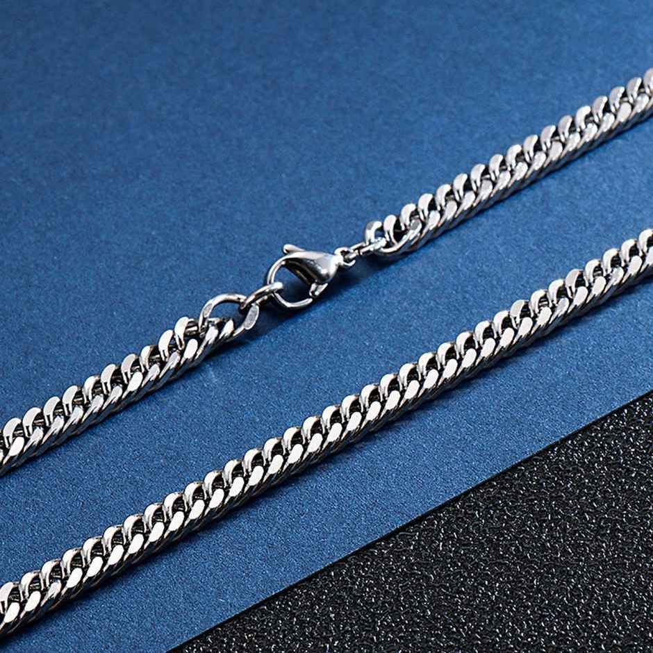 Fashion Frill Men's Interlink Chain Silver 20 Inches