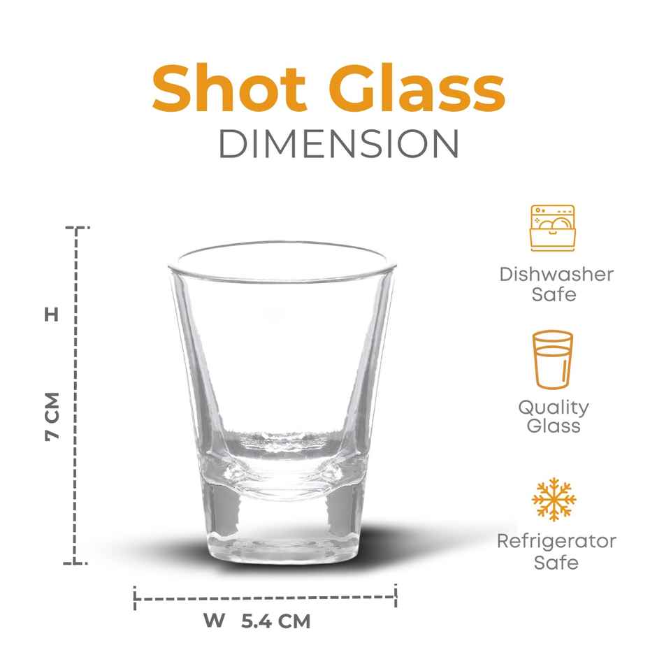 Target Shot Glasses Set | Durable & Stylish | 60 ml Each | Yera Glassware