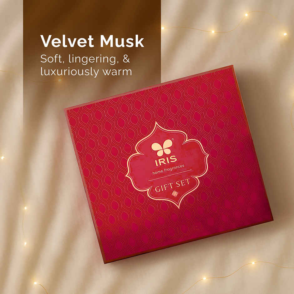 Velvet Musk Candles Gift Box | Gift Hamper | Iris