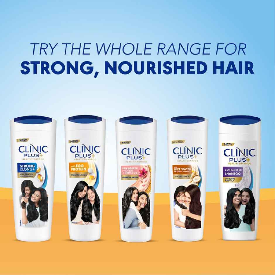 Clinic Plus Strong & Thick Shampoo with Rice Water, Protein + Vitamin E