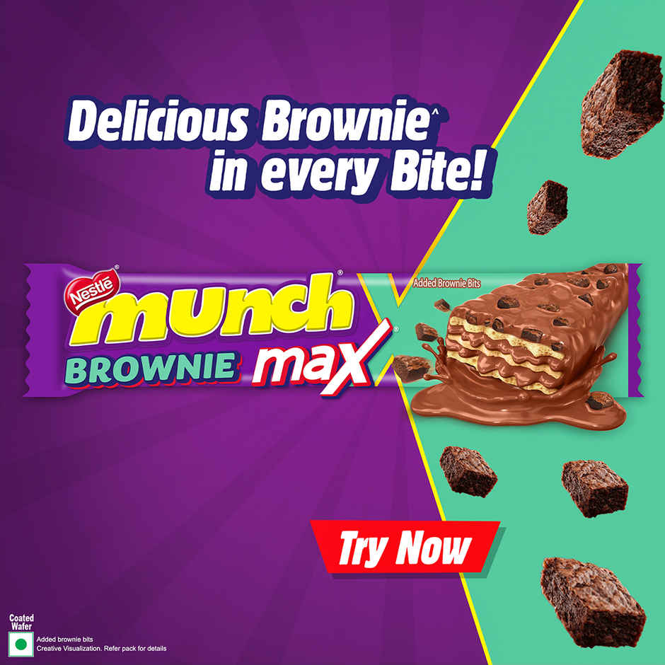 Nestle Munch Max Brownie Crunchy Wafer With Cocoa Brownie Bits Combo