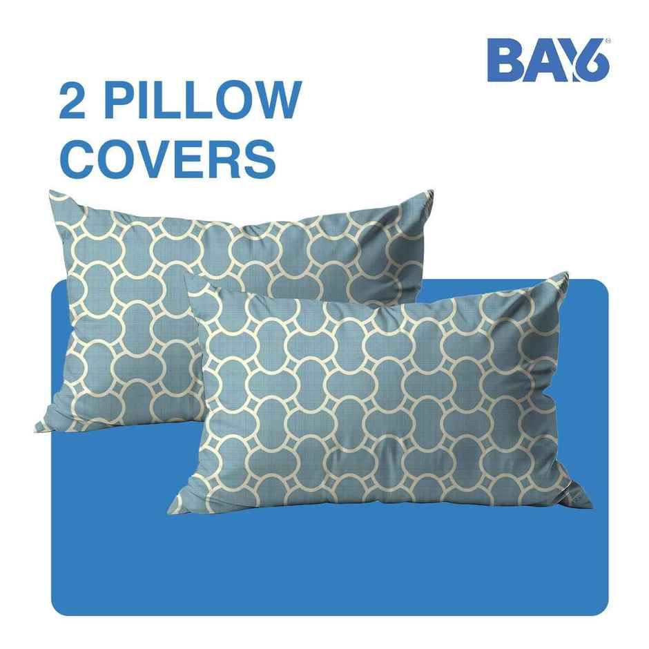 BAY6 Microfibre Floral Print Double Bedsheet | 220 x 240 cm + Two Pillow Covers