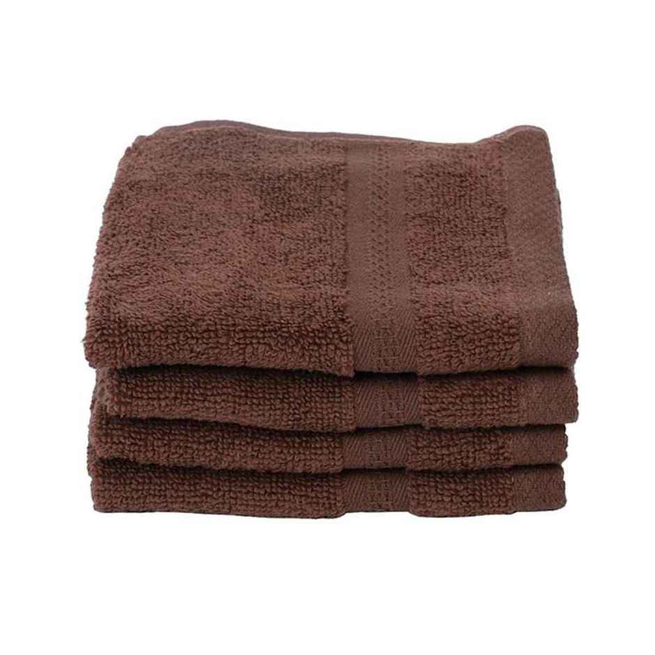 Bianca Face Towel Soft Brown | 380 GSM Set of 4 - 12 x 12 in