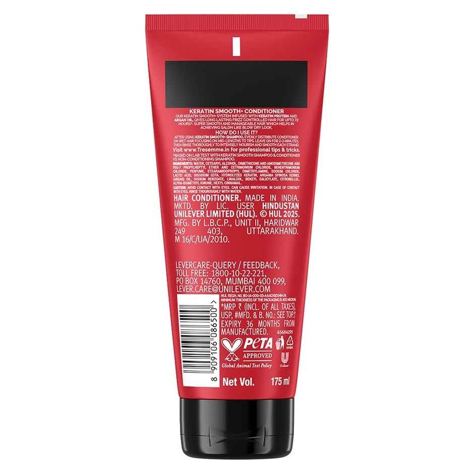 TRESemme Keratin Smooth Anti-Frizz Conditioner with Keratin & Argan Oil for Dry Frizzy Hair