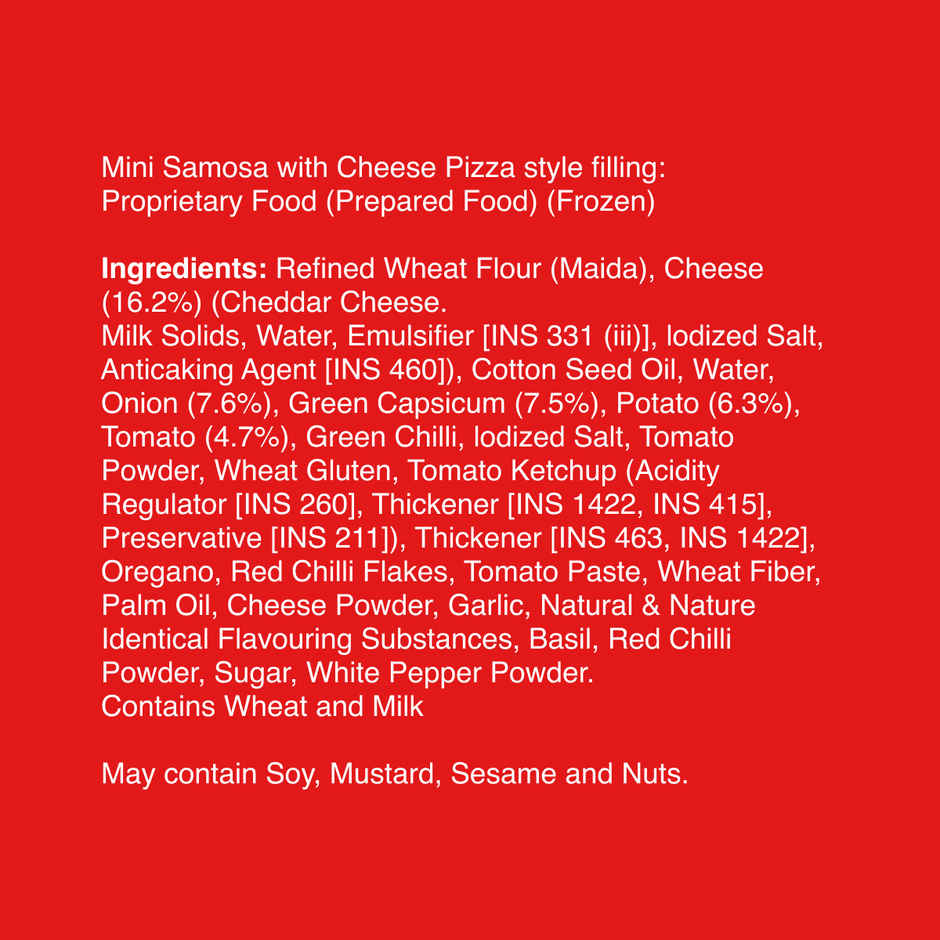 Mccain New Mini Samosa With Cheese Pizza Style Filling(240gms) & Mccain Cheesy Pizza Finger(250gms) Combo