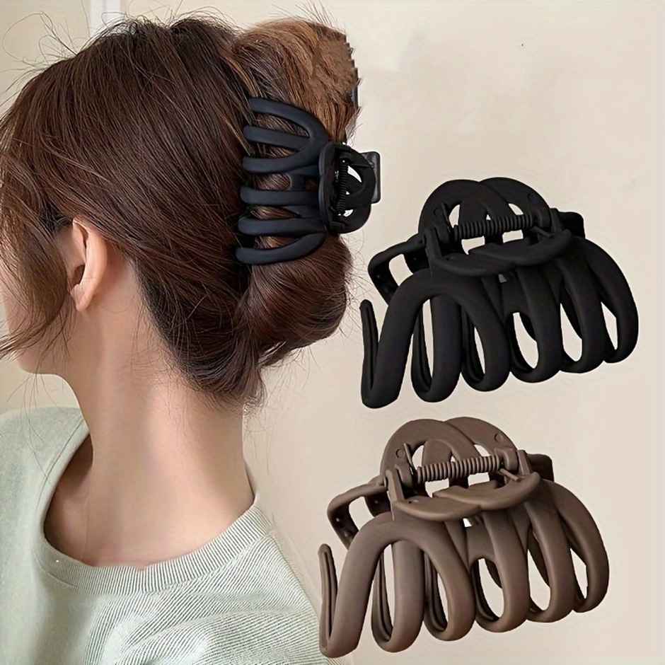 Chronex 2 Pcs Octopus Hair Claw Clips - 1.57" Non-Slip | Strong Grip Hair AccesBAUies | AsBAUted