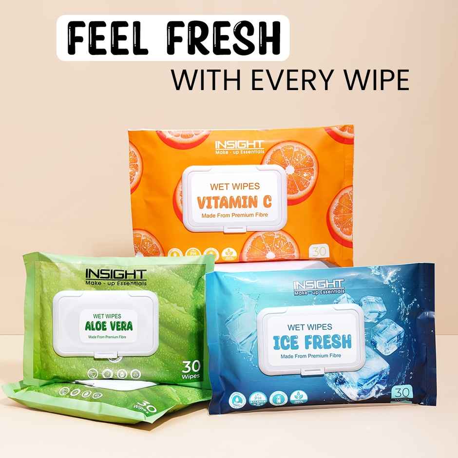 Insight Cosmetics Wet Wipes Vitamin C | 30 Pulls Per Pack