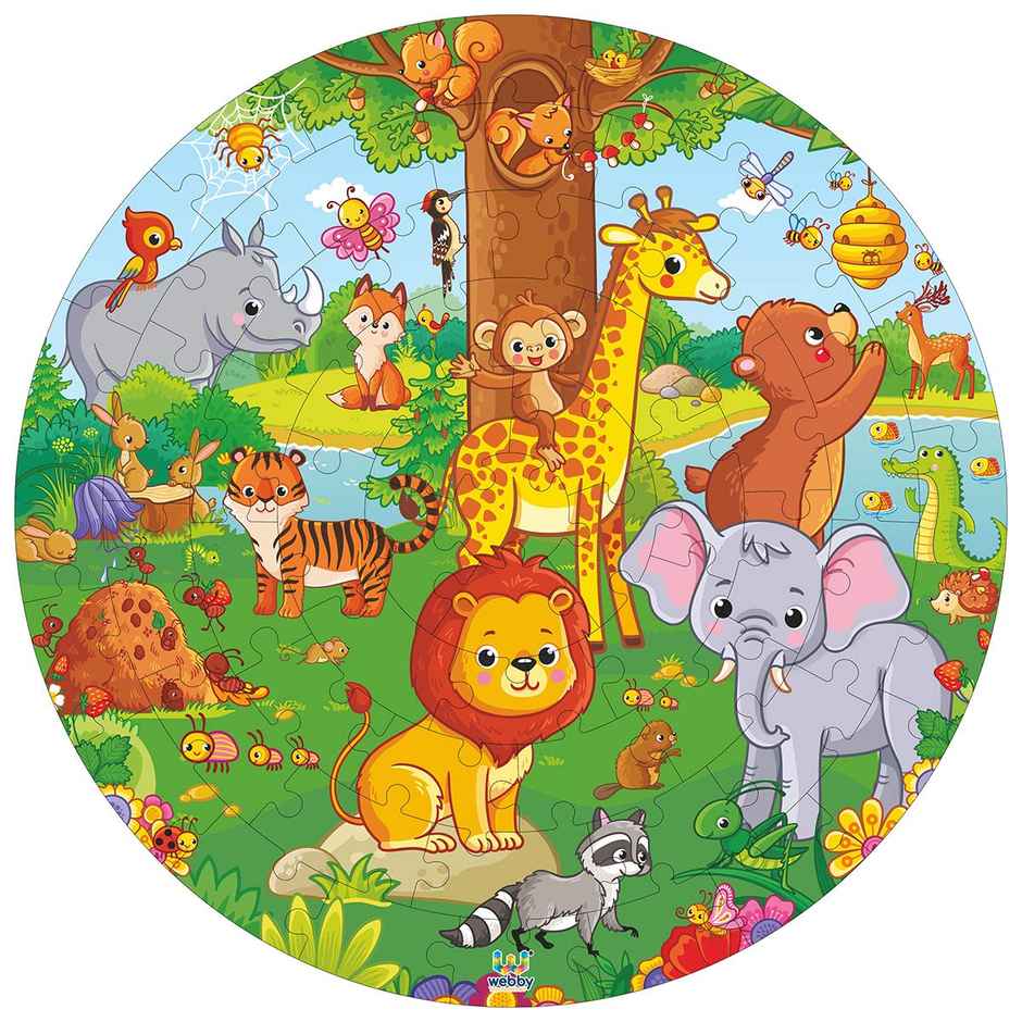 Webby Toys Jungle Jigsaw Puzzle (Multicolor, 4 - 6 years)